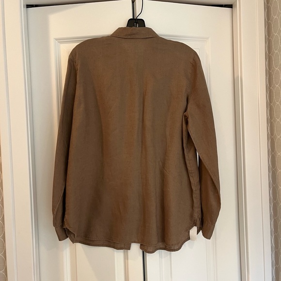 J.Jill brown linen blouse - Picture 2 of 3